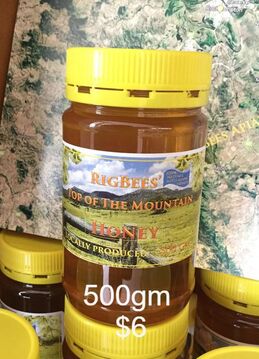 500gm jar of Rigbees' honey
